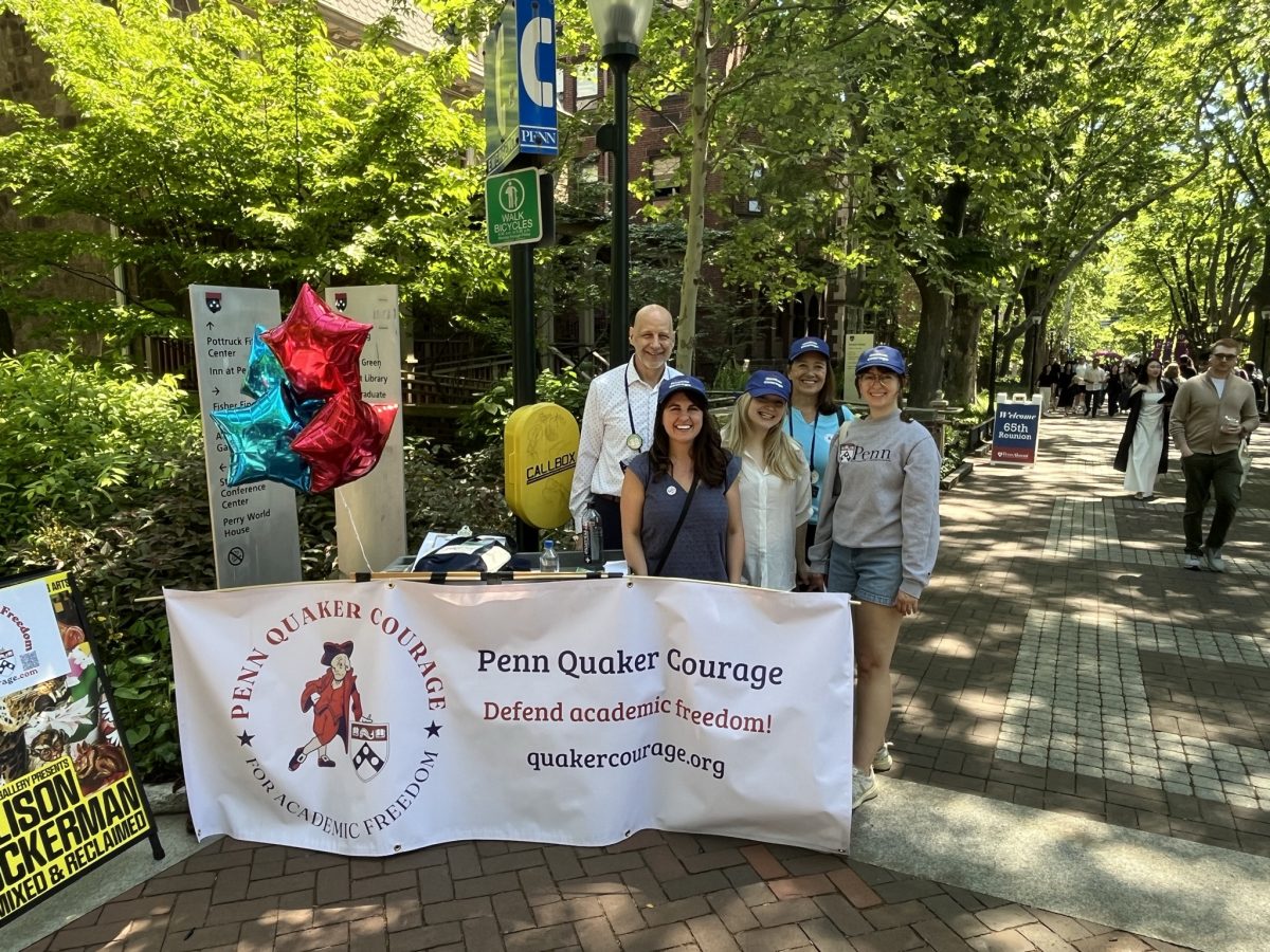 Volunteers with banner